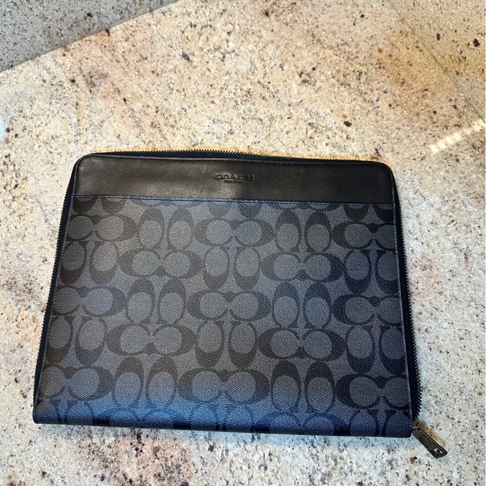 Coach Signature Black and Gray Portfolio